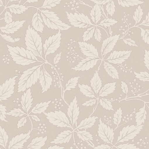 Vildvin Wallpaper In White, Beige And Brown