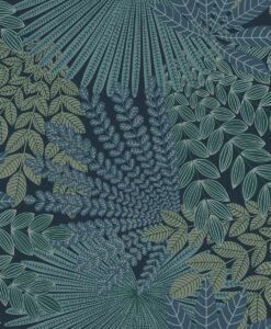Velvet Leaves Wallpaper In Green