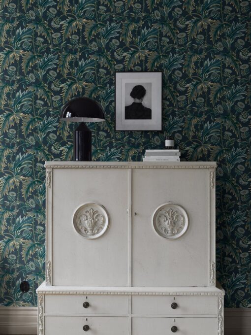 Treasured Thistle Wallpaper In Blue And Green