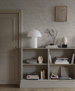 Travertine Wallpaper In Light Grey