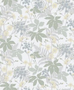Lindskog Wallpaper In White And Green