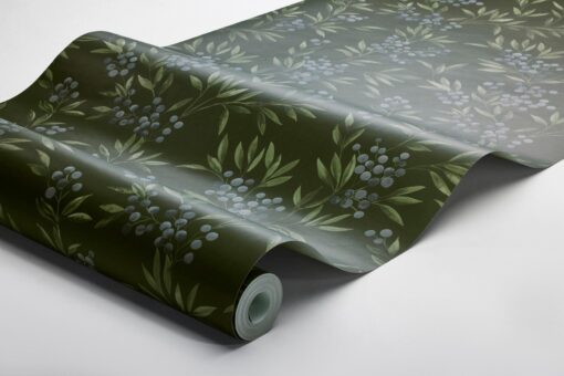 Forest Berries Wallpaper In Dark Mult