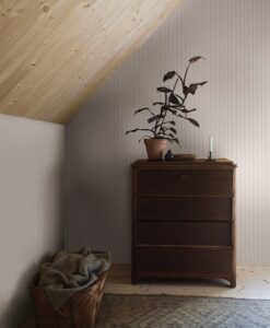 Woodland Stripe Wallpaper In White