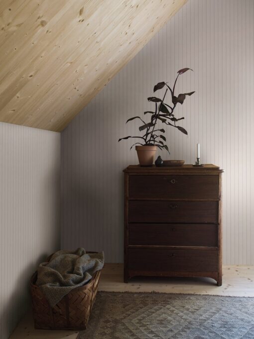 Woodland Stripe Wallpaper In White