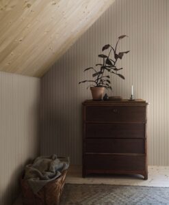 Woodland Stripe Wallpaper In Dark Beige