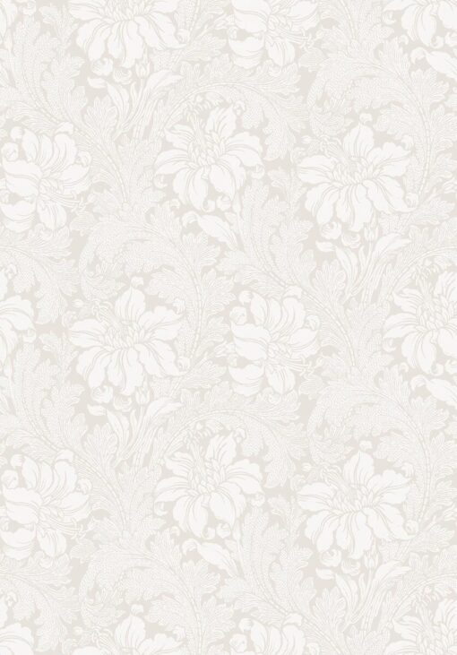 Acanthus Wallpaper In white