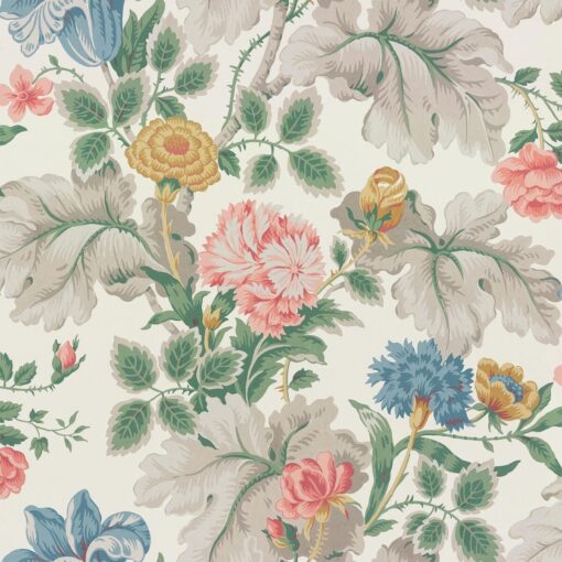 Carnation Garden Wallpaper Green