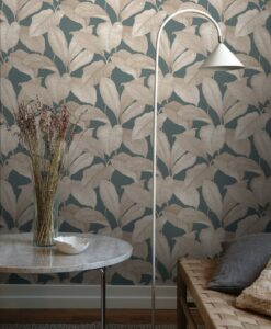 Wallpaper In Beige And Blue