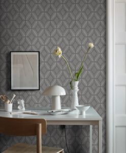 Klara Wallpaper In Dark Grey