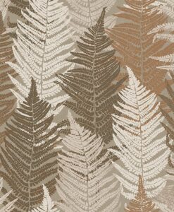 Fern Forest Wallpaper In Brown