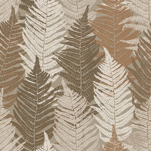 Fern Forest Wallpaper In Brown