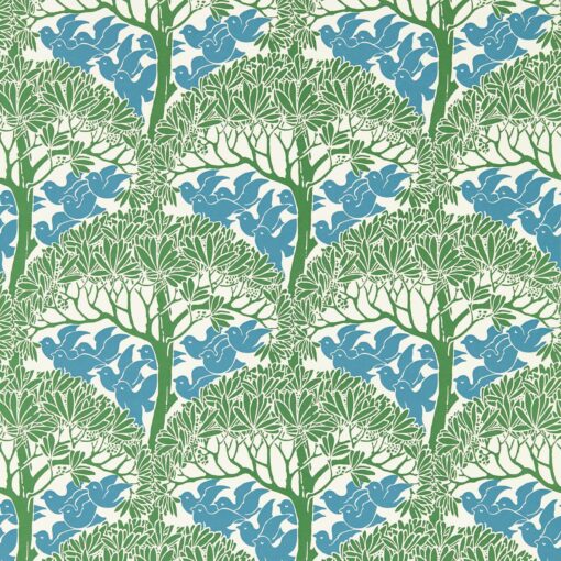 The Savaric Wallpaper in Garden Green