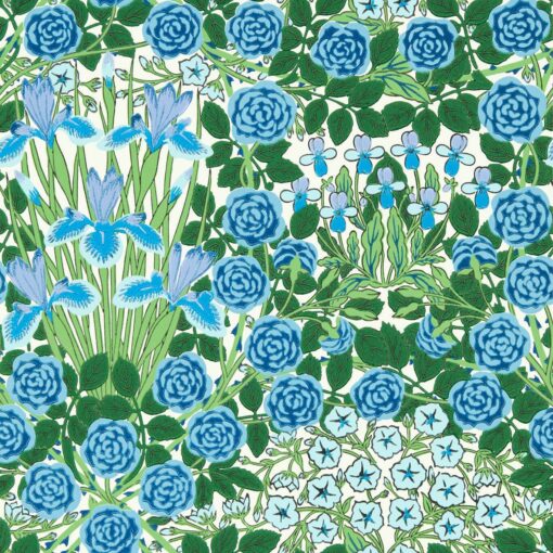 Campanula Wallpaper by Morris & Co in Peacock and Opal