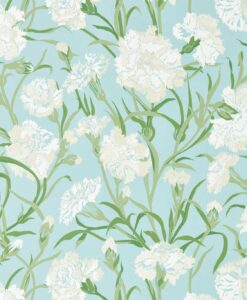 Fleur de Joie Wallpaper In Chalk Emerald Sky