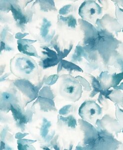 Flores Wallpaper In Cornflower First Light Denim