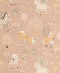 My Sweet Pony Wallpaper in Dreamy Pink