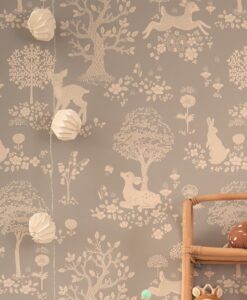 Summer Fields Wallpaper in Dusty Blue