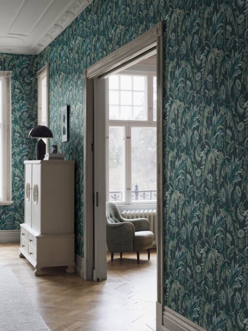 Treasured Thistle Wallpaper In Blue And Green