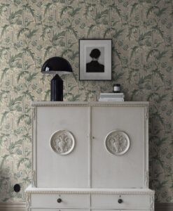 Treasured Thistle Wallpaper In Green And Beige