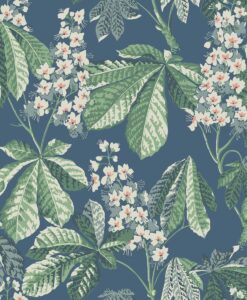 Chestnut Blossom wallpaper in green