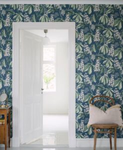 Chestnut Blossom wallpaper in green