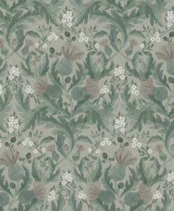 Thistle Wallpaper in Green