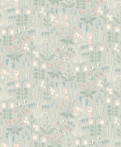 Strawberry Field Wallpaper in Light Green