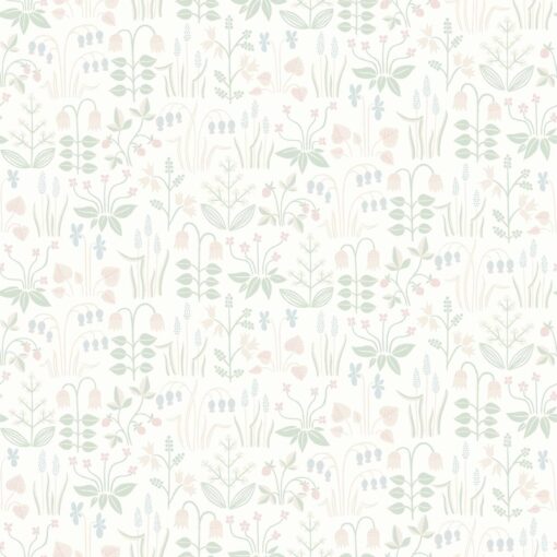 Strawberry Field Wallpaper in White