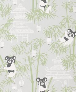 Bambu Wallpaper in Grey