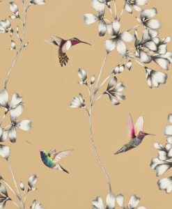 Amazilia Wallpaper in Bronze by Harlequin