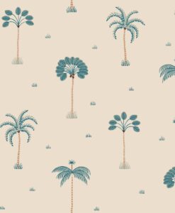 Milo Wallpaper In Misty Blue