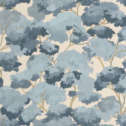 Summer Wallpaper In Blue & Beige