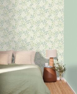 SPRING Wallpaper in Green blue