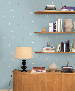 Funny Swim Wallpaper in Smoke Blue by Caselio